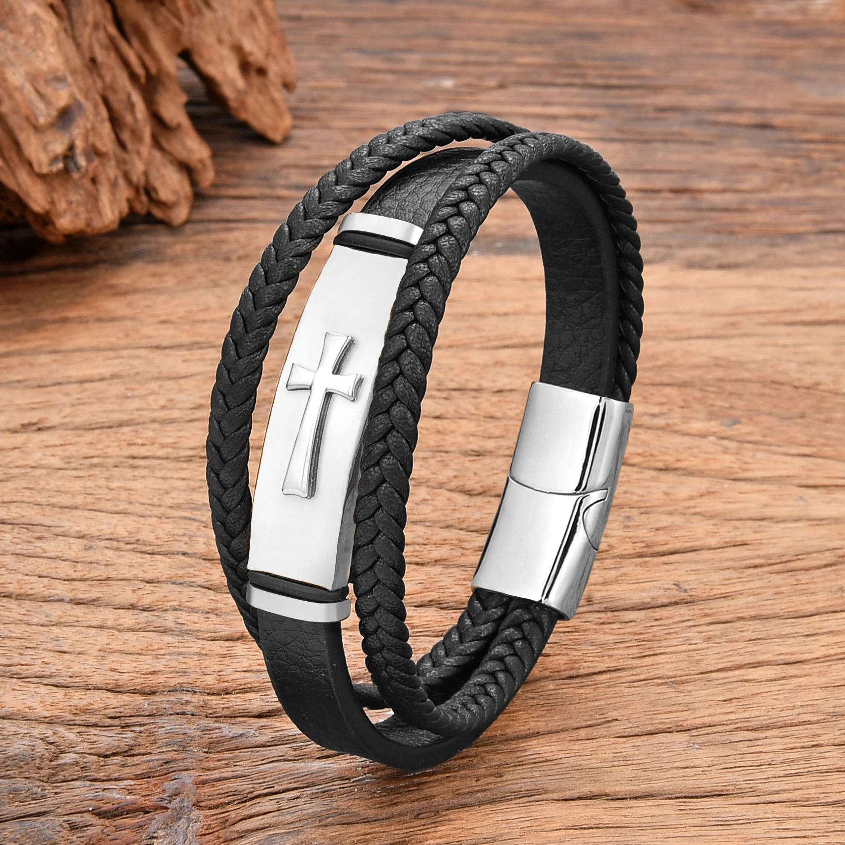 Cross Lederarmband – Bild 4