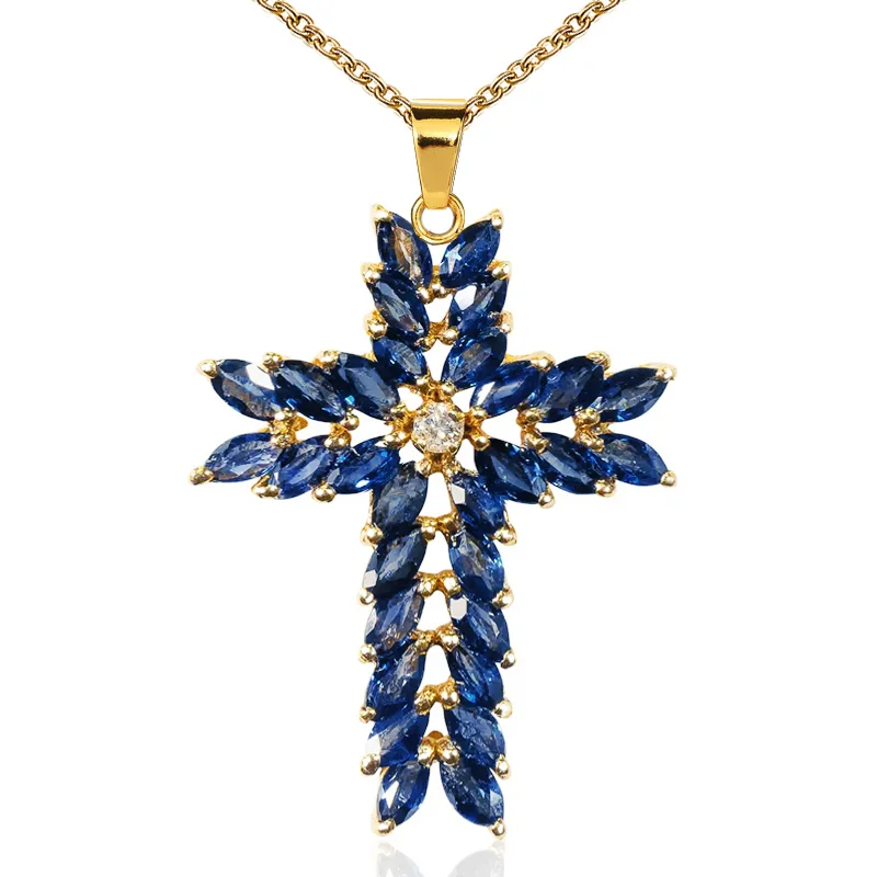 Navy Cross Necklace