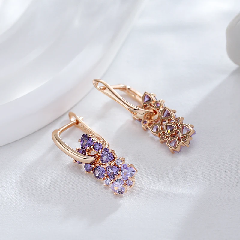 Purple Zircon Ohrringe – Bild 3