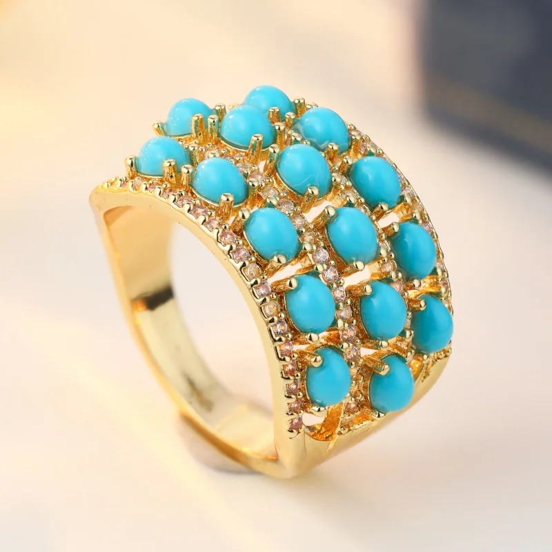 Turquoise Glow Ring – Bild 4