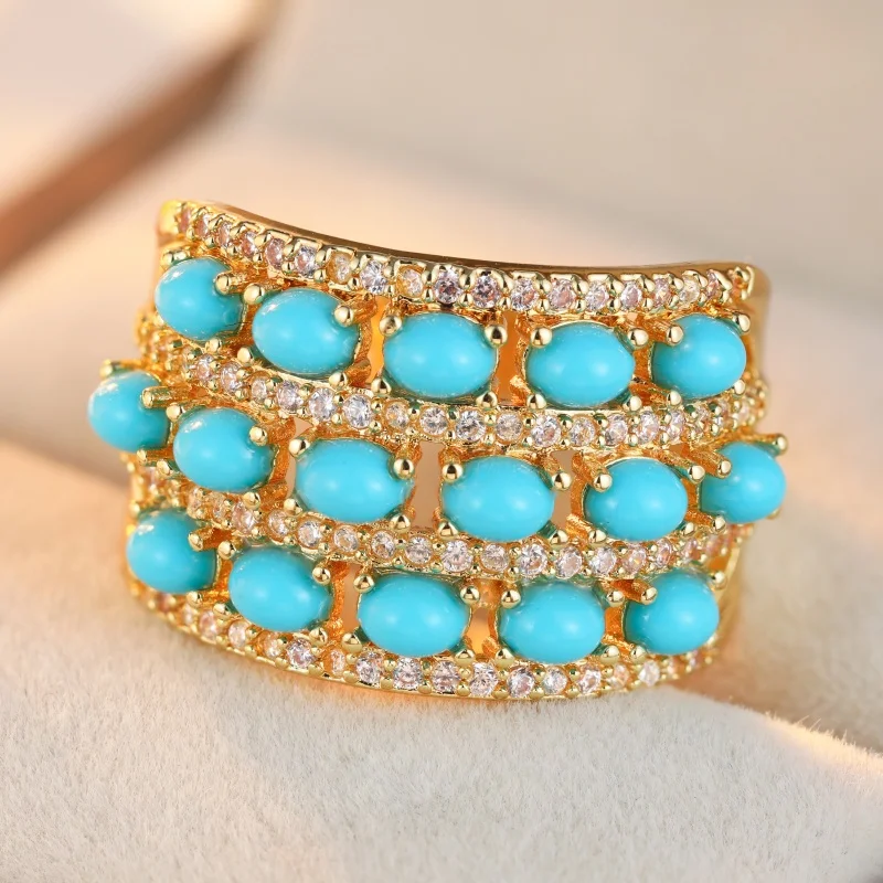 Turquoise Glow Ring – Bild 5
