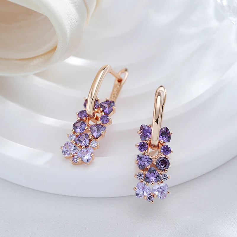 Purple Zircon Ohrringe – Bild 2