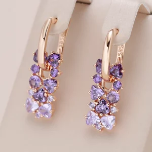 Purple Zircon Ohrringe