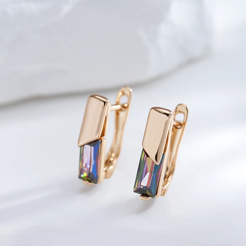 Square Zircon Earrings – Bild 2