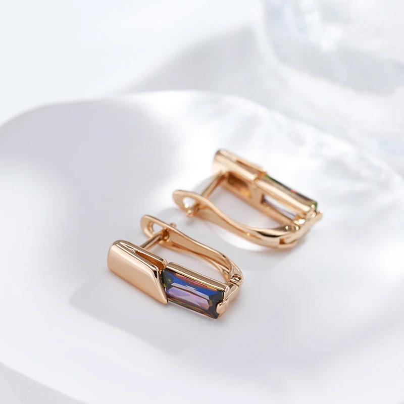Square Zircon Earrings – Bild 3