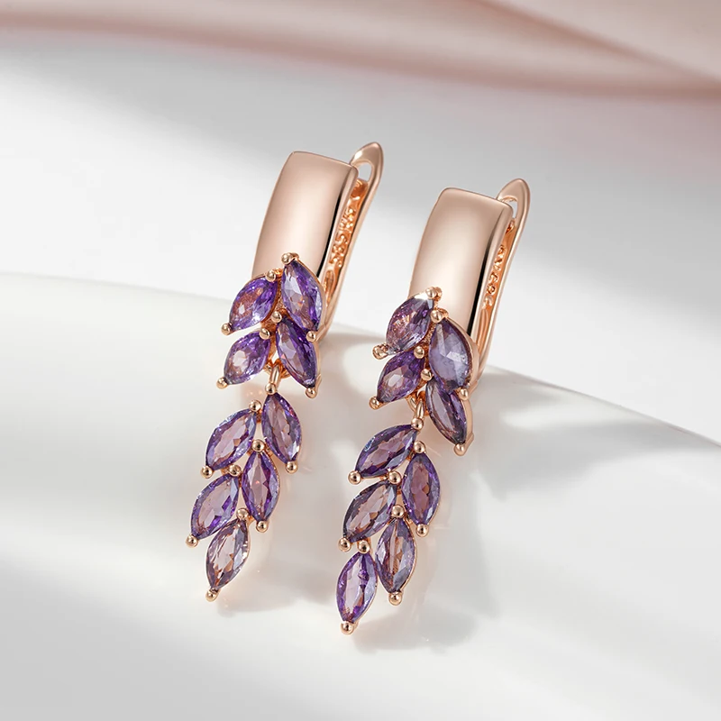 Purple Leaf Earrings – Bild 4
