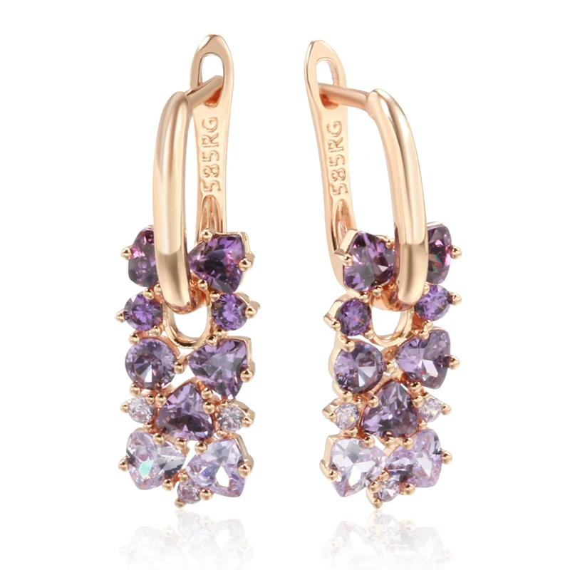 Purple Zircon Ohrringe – Bild 6