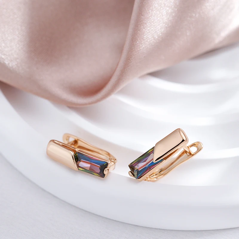 Square Zircon Earrings – Bild 4