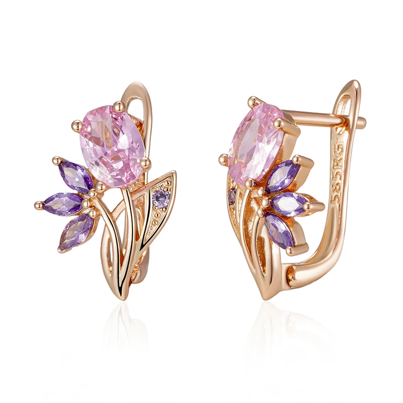 Purple Flower Earrings – Bild 6