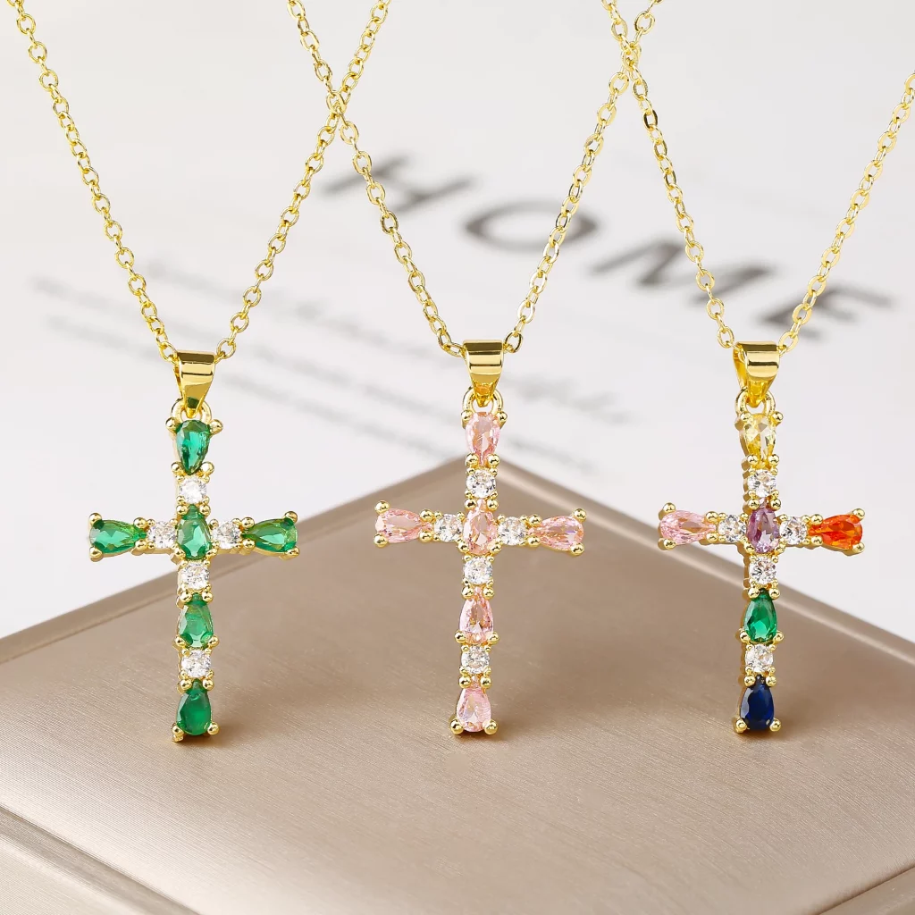Rainbow Cross Kette