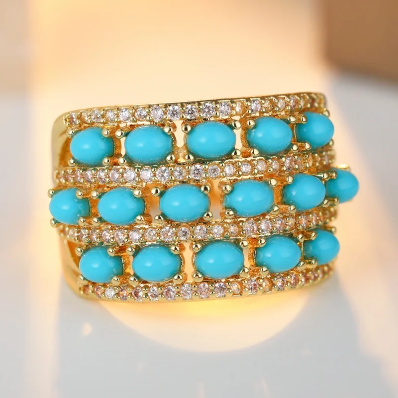 Turquoise Glow Ring – Bild 3