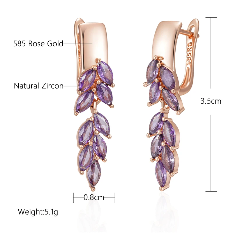Purple Leaf Earrings – Bild 6