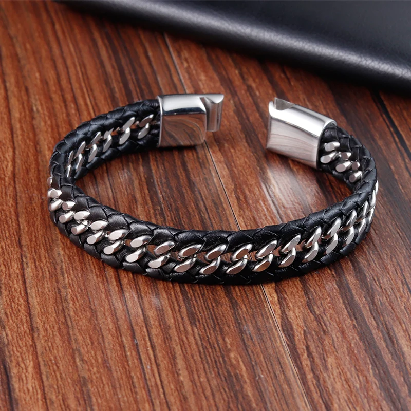 Geflochtene Lederarmband