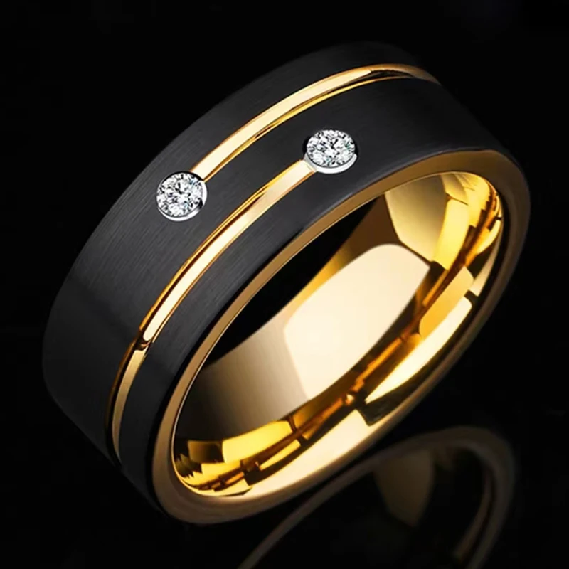 Schwarzer Zirkonring